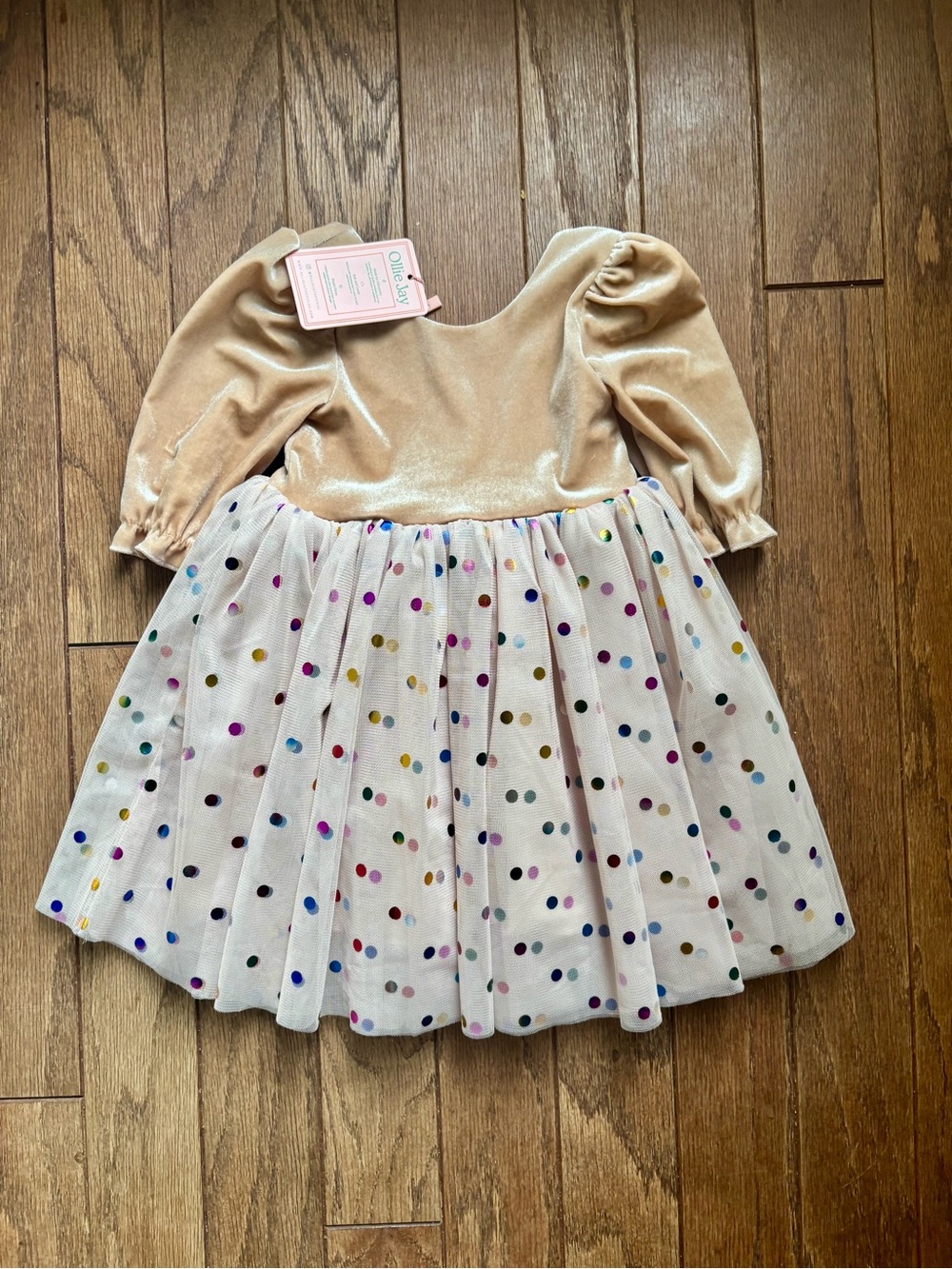 Ollie Jay Diana Dress Confetti Cream Dress NWT size 2T